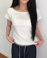 Nuol Embroidered Short Sleeve T-Shirt