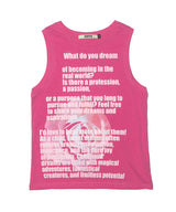 ローズノースリーブTシャツ Pink
