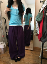 Ritz Wood String Color Nylon Pants