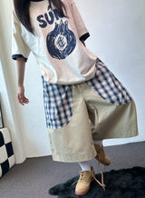 Bodi Check Pocket Keyring Cotton Bermuda Shorts 3color