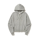 (DUC) Eyelet Stud Hoodie Zip-up Gray