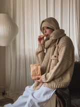 [wool20%] エリーボカシハンドメイドニットカーディガン