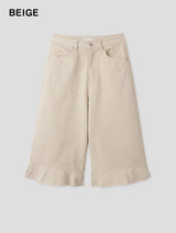 FRILL CAPRI PANTS (3C)