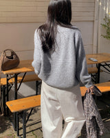 Agel wool round knit