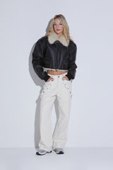 EYELET CARGO PANTS