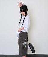 フラワークロスTシャツ - ホワイト