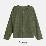 Nova Crop Heathered Round Cardigan