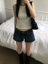 Sand Low Rise Denim Shorts (one color)