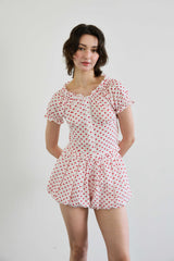 MINI HEART TWO WAY BLOUSE / WHITE