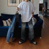 [Premium] Fiction Painting Crash Denim Pants