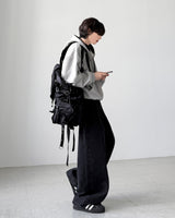 Applique クロップフードジップアップ