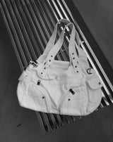 Miv Cracked Leather Shoulder Bag