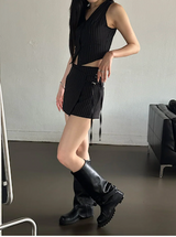 Stripe strap pants