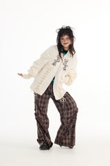 Beige embroidered jacket