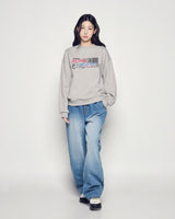 25FW WOMAN AC BEAR PLUS SWEATSHIRT MELANGE