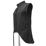 ROUND POCKET VEST . BLACK