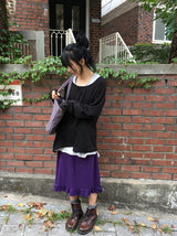 Veloce Frill Banding Midi Skirt