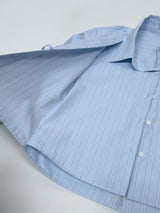 Ribbon Stripe Crop Shirt