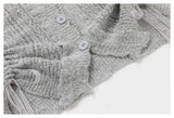 French Vintage Openwork Collar Knit Cardigan