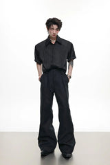 Embroidered Flare Dress Trousers