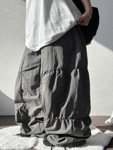シャーリングバルーンナイロンパンツ 🖤💚🩶🤍4COLOR4COLOR