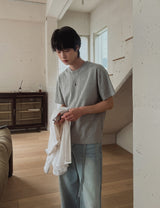 ムードベーシッククロップ半袖Tシャツ