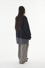 Star waffle hoodie zip-up
