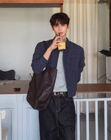 Roozen Check Pocket Long Sleeve Shirt