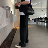 genie 366 straight cotton banding wide pants