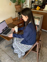 ナティーニレースチェックミディスカート