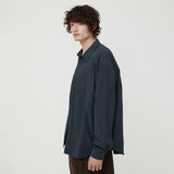 ウォッシュドコットンシャツ DEEP NAVY