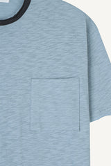 Slub rib layered T-shirt