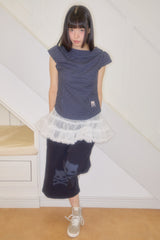FIFI DOT COTTON BLOUSE (NAVY)