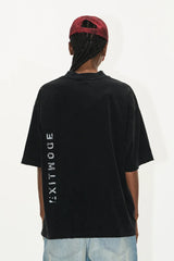 ウォッシュドビンテージプリントコットンTシャツ