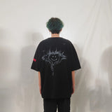Chaotic Life - カオスオーバーサイズTシャツ (ブラック)