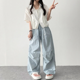 Tive Parasuit Shirring Rustle String Wide Pants