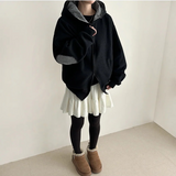 Betty Check Point Fleece Hoodie Zip-Up