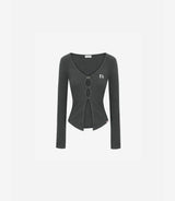 N Line Hook Waffle Cardigan
