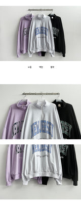 Newzie セミジップアップ スウェットシャツ (3色)