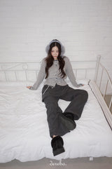 Corduroy Banded Layered Pants