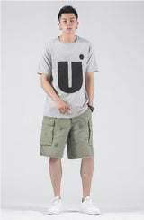 UNITY simple large U short sleeved gray