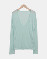 Kazel Deep V-Neck Long-Sleeve T-Shirt