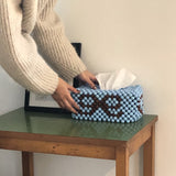 【MADE】 candy ribbon tissue case (blue)
