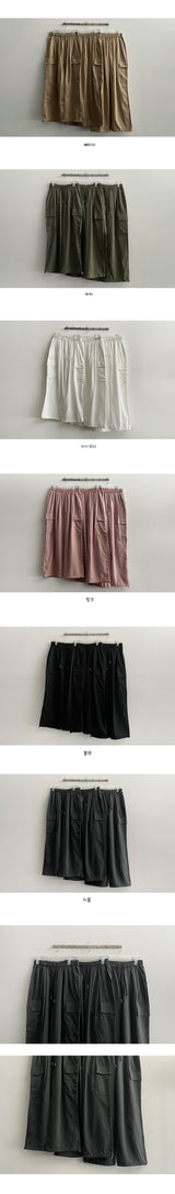 [3 Tier Length] [S–2XL] Tida Tantan Pintuck Banding Cargo Wide Pants (6 colors)