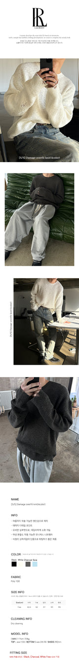 [S/S] ダメージオーバーフィットニット(4color)