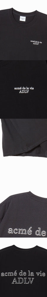 25FW ボーダーラインベーシックロゴショートスリーブTシャツ ブラック