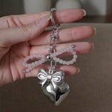 Double ribbon keyring