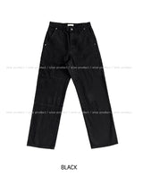 Rich Double Knee Patch Straight Denim