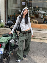 ライティハーフジップアップスリムフーディー