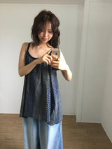 Humming Patchwork sleeveless (2color)